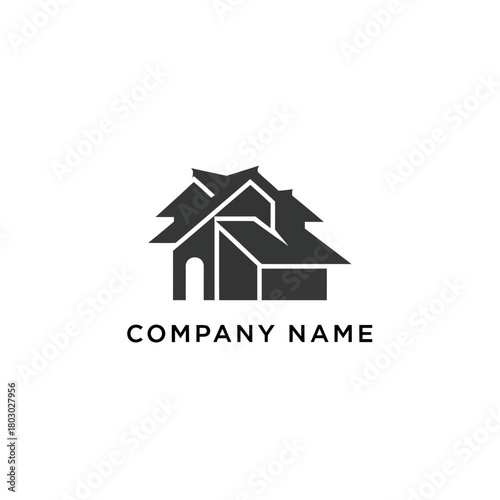 Modern Abstract House Logo Design.