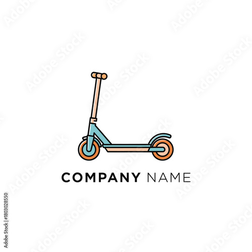 Minimalist Scooter Logo Design for Transportation Company.