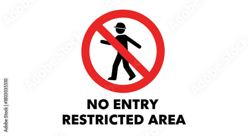 Restricted Access Icon No Entry Safety Warning Symbol