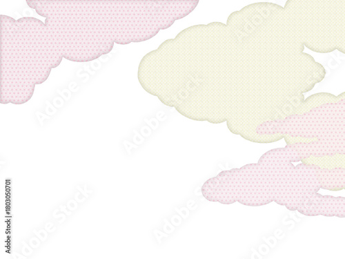 和柄な雲の背景イラスト