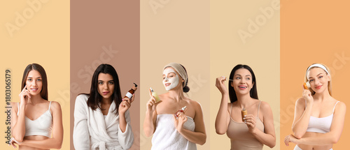 Collection of young women w...