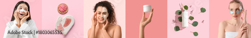 Collage of young women with...