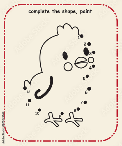 Simple Line Tracing Sheet for Kids  Prewriting and Fine Motor Practice, Complete the line