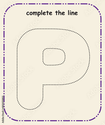 Simple Line Tracing Sheet for Kids – Prewriting and Fine Motor Practice, Complete the line