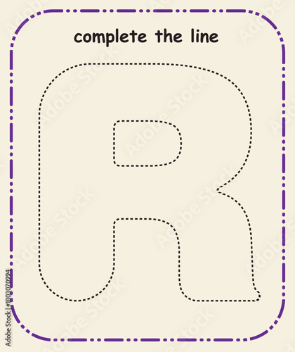 Simple Line Tracing Sheet for Kids – Prewriting and Fine Motor Practice, Complete the line
