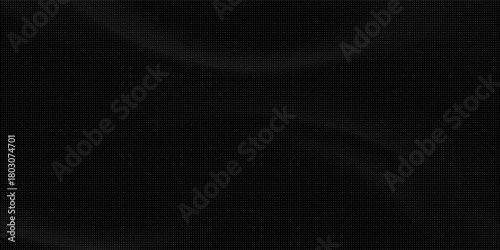 Black gray satin dark fabric texture luxurious shiny that is abstract silk cloth panorama background with patterns soft waves blur beautiful.