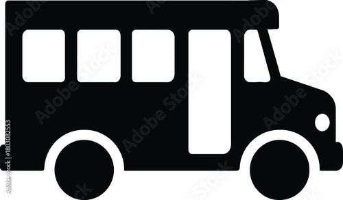 School bus vector illustration for educational resources transportation graphics and school related designs with a clean modern aesthetic