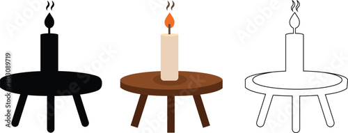 unique candle icon vector