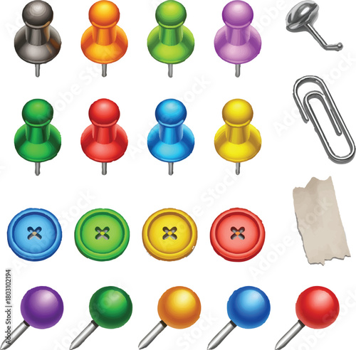 set of push pins