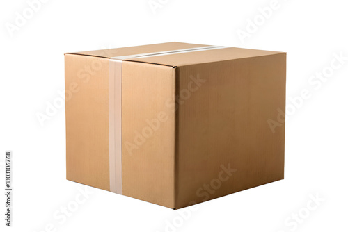 Isolated Brown Cardboard Box A Simple Packaging Solution for Shipping Needs