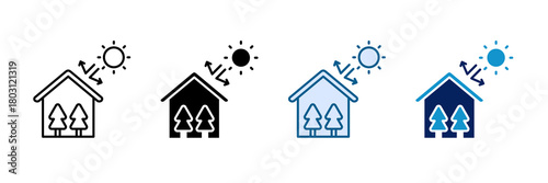 Greenhouse Gas Icon Set Multiple Style Collection