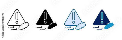 Air Pollution Icon Set Multiple Style Collection