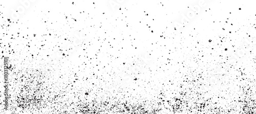 Distressed grain texture vector illustration dirt messy splash overlay and black and white   black background. Old vintage wall spray graphic texture vector illustration