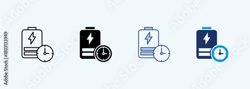 charging time Multiple Style Icon Collection
