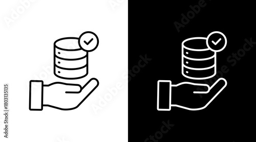 Data Availability  White Icon Set Design