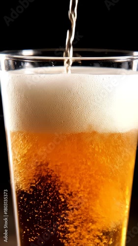 Wallpaper Mural Super slow motion of pouring beer into pint . Filmed on high speed cinema camera. Torontodigital.ca