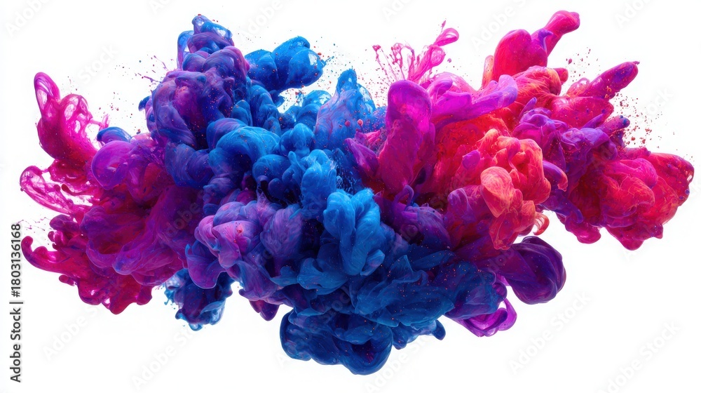 Fototapeta premium A swirling mix of blue and pink hues forms a captivating abstract design. The vibrant colors blend seamlessly, creating a visual spectacle that evokes a sense of motion and energy.