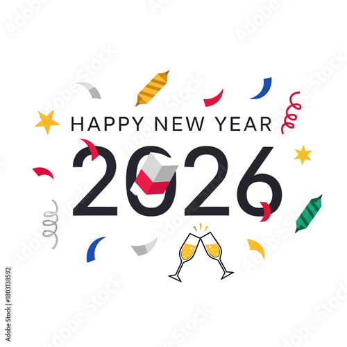 Celebrate the exciting arrival of 2026 with festive confetti, champagne toasts, and sparkling new year wishes!