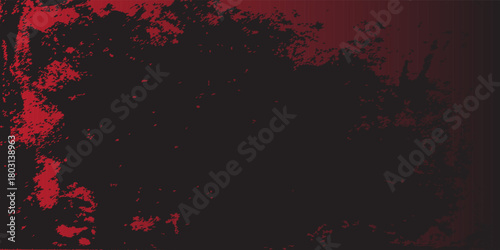 Black and red grunge. Distress overlay texture. Abstract surface dust and rough dirty wall background concept. Worn, torn, weathered effect