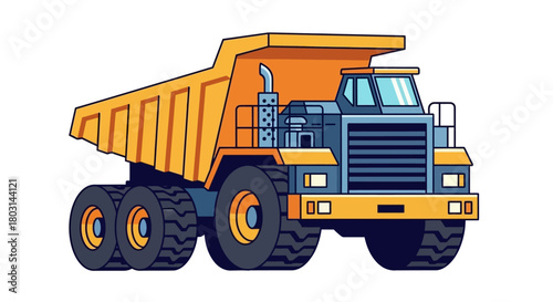 yellow dump truck