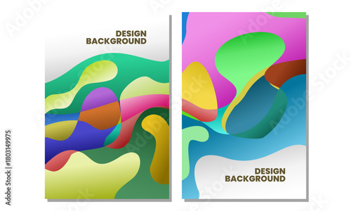 Vector banner Colorful liquid and fluid background