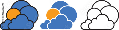unique Partly cloudy icon