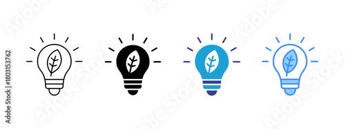 Innovation icon set multiple style collection