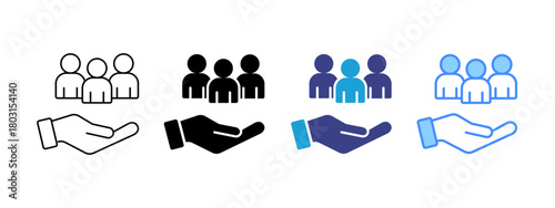 Inclusion icon set multiple style collection