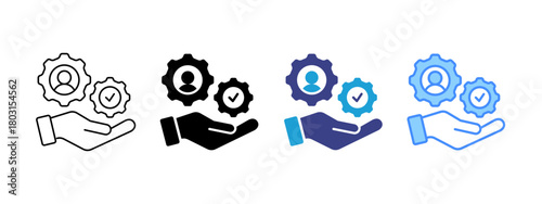 Responsible icon set multiple style collection