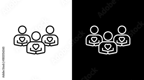 Social Responsibility  White Icon Set Design