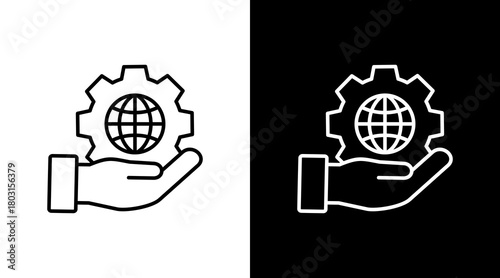Corporate Governance  White Icon Set Design