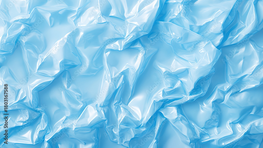 Obraz premium blue glowing plastic bag wave texture background 