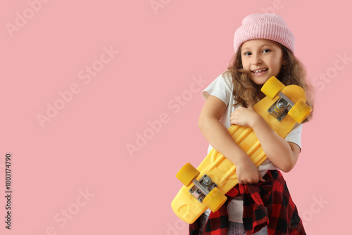 Cute little girl with skate...
