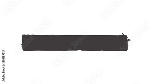 Abstract Dark Grunge Brushstroke Banner Background with Distressed Texture, Rough Edges, and Copy Space Vector Template