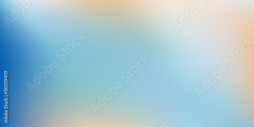 Modern ocean landscape vector texture. Aesthetic blue and beige gradient background. Blurred sea wave pattern abstract simple modern art