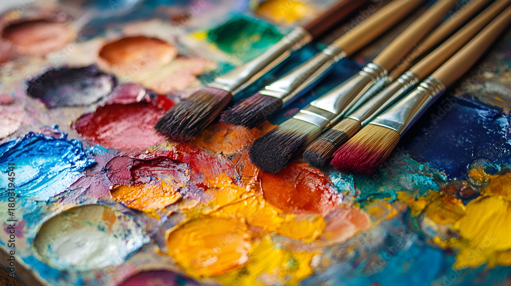 Obraz premium brushes and paints