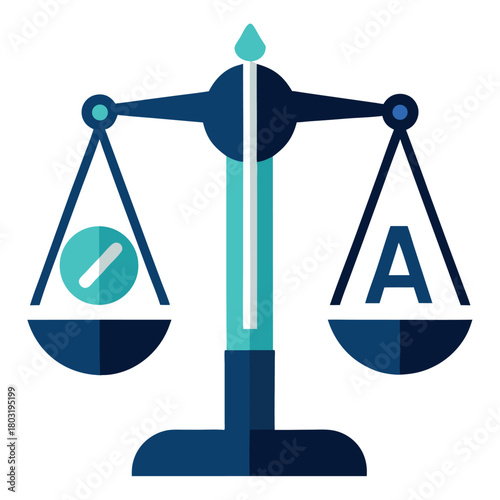 Balance Scale Icon: Comparison, Justice, Equality, and Ethical Decision Making Vector