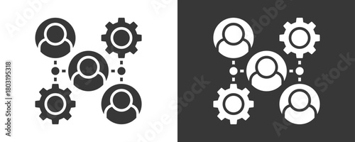 Hr Management Icon Set Vector Collection Isolated In Black And White