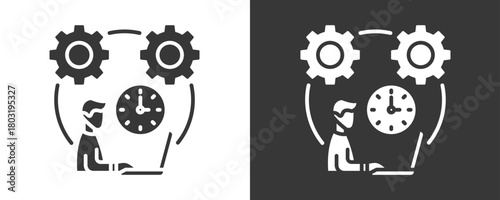 Productivity Icon Set Vector Collection Isolated In Black And White