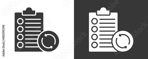 Routine Icon Set Vector Collection Isolated In Black And White