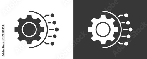 Digital Transformation Icon Set Vector Collection Isolated In Black And White