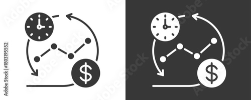 Economic Activity Icon Set Vector Collection Isolated In Black And White