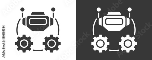 Rpa Icon Set Vector Collection Isolated In Black And White