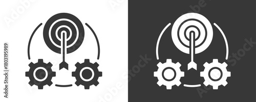 Goal Icon Set Vector Collection Isolated In Black And White