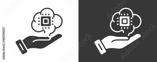 Artificial Intellegence Icon Set Vector Collection Isolated In Black And White
