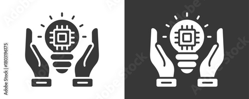 Solution Icon Set Vector Collection Isolated In Black And White