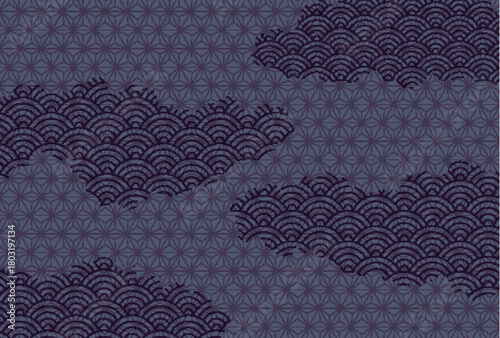 和柄　年賀状　文様　背景	