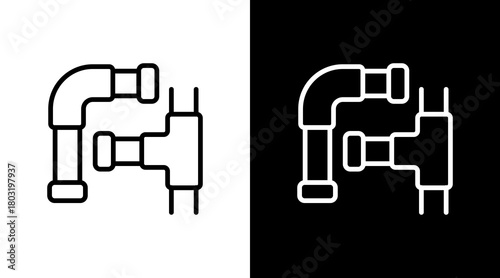 Pipe  White Icon Set Design