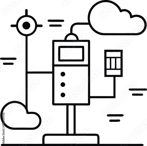 Weather station device icon