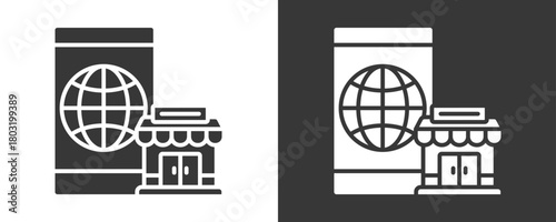 E-Commerce Icon Set Vector Collection Isolated In Black And White
